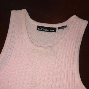 No Boundaries pink tank top sweater
